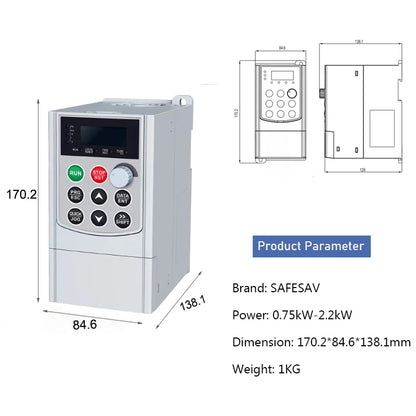 Safesav SN160MN 220 V/380 V 0.75KW-2.2KW IP20 Protection contre les courts-circuits perte de Phase Protection contre les surtensions armoire de démarrage souple