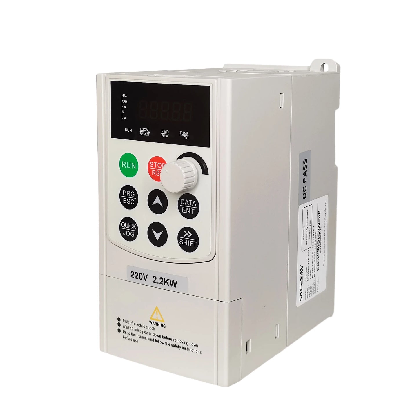 Safesav 2.2kW Mini VFD Converter Industrial Control Vector Speed Controller IP20 Protective Class VFD for 220V Three Phase Motor